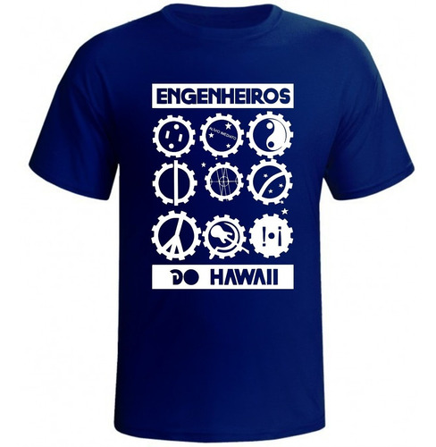 Camiseta Banda Engenheiros Do Hawaii Rock Símbolos Camisa