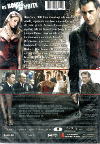 DVD Los dueños de la noche