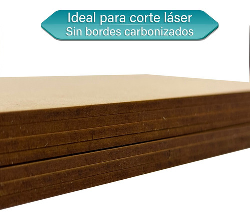 Lamina Panel Mdf 3mm 30x30 Cm 32 Ud. Corte Laser (pack 4) Natural