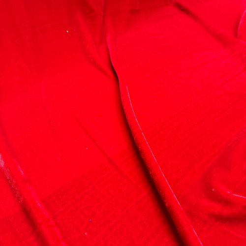 Tecido Veludo Alemão Nobre 1,40m Para Roupas Femininas -1m Cor Vermelho