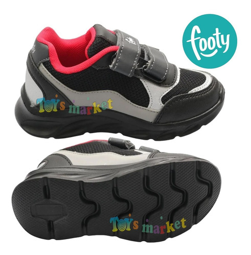 Imagen 6 de 10 de Zapatillas Con Luces Led Y Abrojo Footy Zapatilla Con Luz