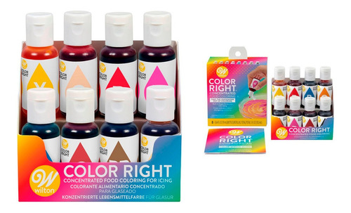 Color System Wilton X 8 Colorantes Y Paleta - No Full