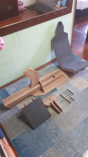 Cockpit Simulador Completo G29 Suporte Volante Assento Pedal Cor Mdf Madeirado