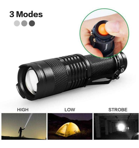 Mini Lampara Led Contra El Agua, Mxtct-005, 5 Pzs, Negro, 20