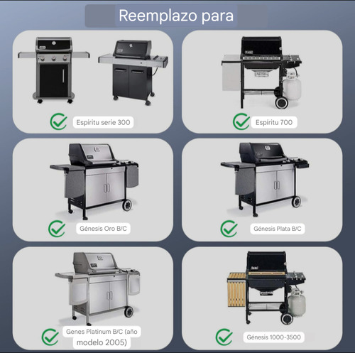Rejillas De Parrilla Parrilleras De Reemplazo De 45cm X 29cm