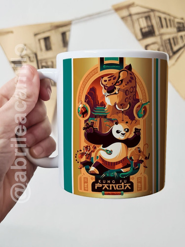 Taza Kung Fu Panda Afiche Cerámica Importada Orca