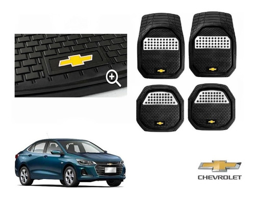 Tapetes 4pz Charola 3d Logo Chevrolet Onix 2020 A 2022