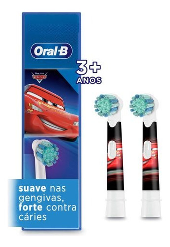 Refil Para Escova Elétrica Infantil Disney Pixar Carros 2 Unid Oral-b