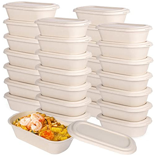 Compostable Meal Prep Containers Disposable Food Storag...