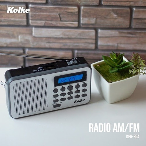 Radio Digital Portatil Am Fm Recargable Usb Sd Con Display