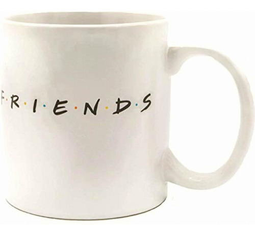 Silver Buffalo Friends Doodle Logo Taza De Cerámica, 20 Oz,