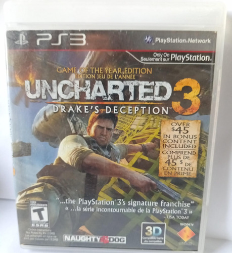 Uncharted 3 Drake's Deception Ps3 Fisico Impecable
