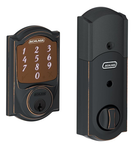 Schlage Be479 Cam 716 Cerrojo Electrónico De Acero Bronce En