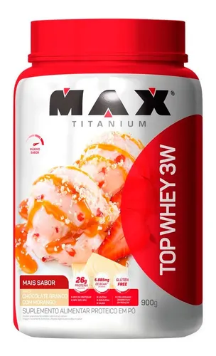 Top Whey 3w - 900g - Max Titanium - Todos Sabores