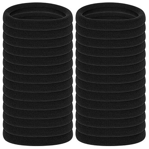 Anezus 50 Pcs Thick Pelo Negro Ties Grandes Elásticos 4bp9a