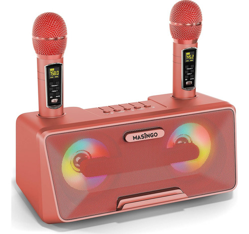 Máquina De Karaoke Masingo Para Adultos Y Niños Con 2 Uhf Wi