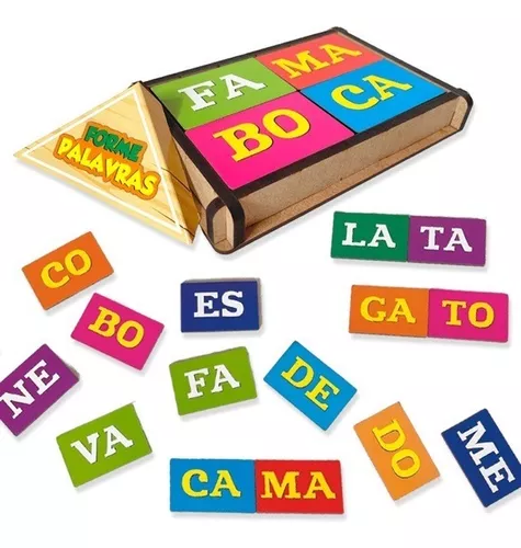 Jogo Educativo Pedagógico Forme Palavras Silaba Alfabetização