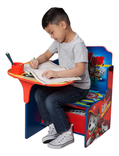 Silla Escritorio Con Contenedor De Almacenamiento Para Niños