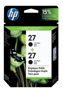 Cartucho Hp 27 X 2u Original Twin Pack C8727a Negro Oferta