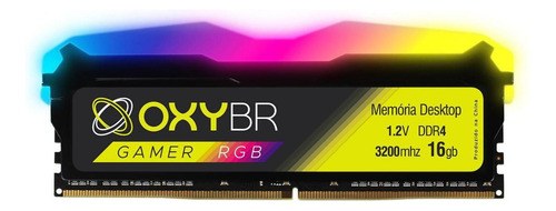 Memória Ram Oxybr Gamer Rgb Ddr4 16gb 3200mhz