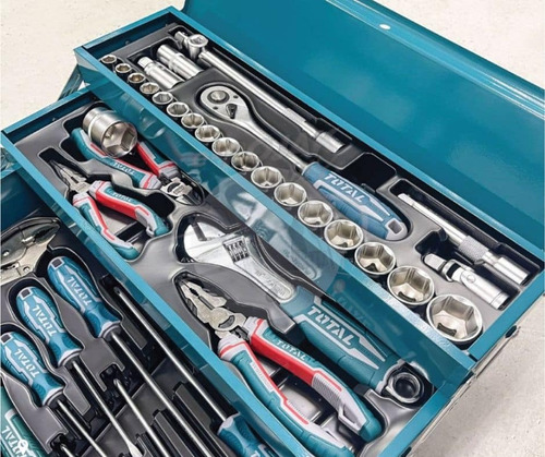 Caja De Herramientas Manuales 108pz Total Thtcs121081