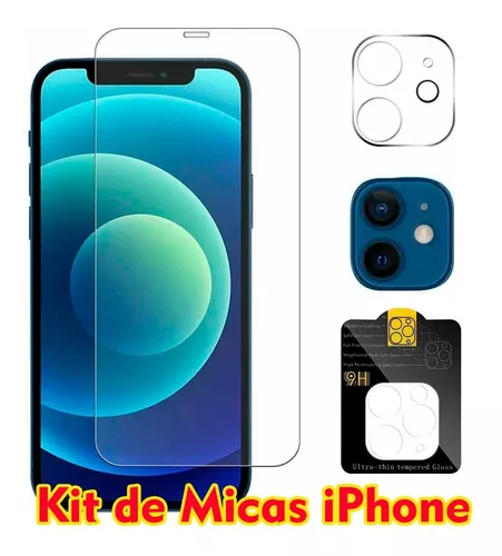 Protector de lente de cámara para iPhone 12 Pro / 12 Pro Max, 3 piezas de  vidrio templado HD, anillo de protección de lente trasera de metal de