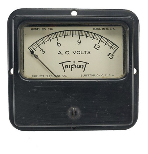 Voltímetro De 0 A 15 Ac Análogo Marca Triplet Modelo 336