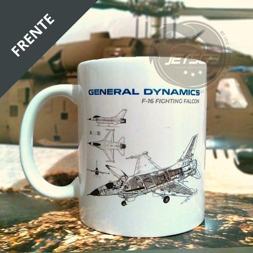 Taza Jetsgo ® Línea Specs F-16 Fighting Falcon