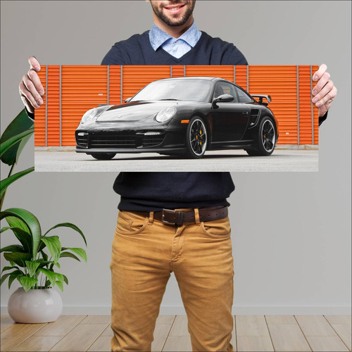 Cuadro 30x80cm Auto 2008 Porsche 911 Gt2 Us