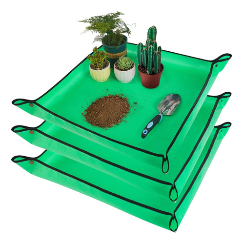 3 Pcs 27 X 27  Alfombrilla De Jardinería Impermeable D...