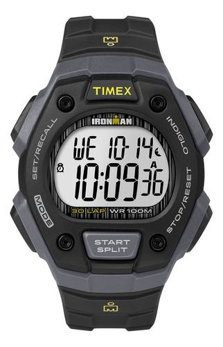 Relógio Timex Ironman Classic 30 Com Pulseira De Resina Pret