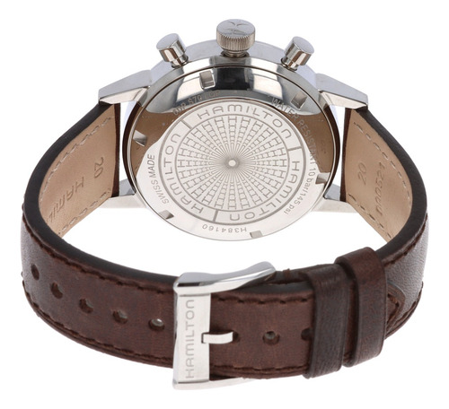 Reloj Hombre Hamilton American Classic Intra-matic 40mm Marrón Oscuro Plateado Verde