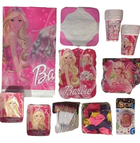 Kit Decoracion Fiesta Incluye Piñata Barbie