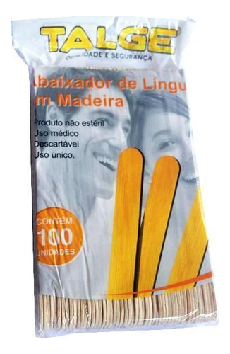 Palito Depilação Abaixador De Língua Madeira (1pct) C/100