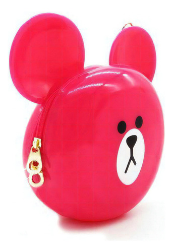 Bolsa Dark Face Pink Estampa De Urso Com Alça Longa Bolsa204