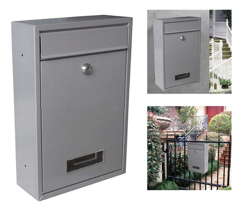 Caixa À Prova De Intempéries Rustproof 21,3x8,5x32cm Prata