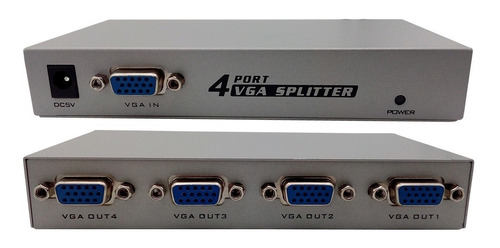 Adaptor De Video Splitter Vga 4 Puertos Activo 1920x1440