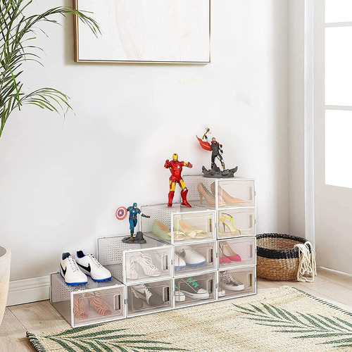 Imagen 7 de 10 de Caja Para Zapatos Plegable Transparente Xl