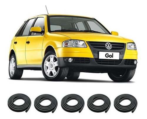 Vw Gol 5 Power 2007 Burletes Kit 4 Puertas+baul Rapinese Xxy