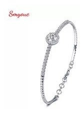 Smyoue-pulseras De Plata Esterlina 925 Para Mujer, Cadenas D