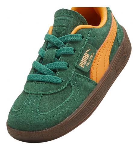 Tenis Puma Palermo Ac Inf Color Verde/amarillo Para Bebe I