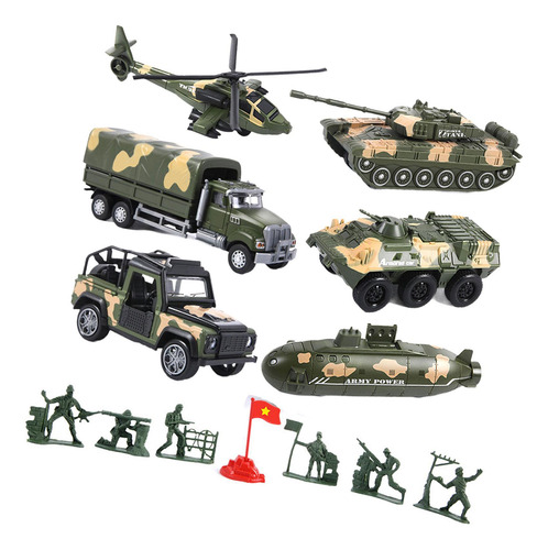 Juego De Helicóptero De 6 Piezas, Vehículos De Aleación