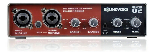 Interface De Audio 2 Canais Soundvoice Delphi-02 Imperdível