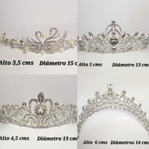 Corona Tiara - Reina - Princesa - Novia - Quinceañera 