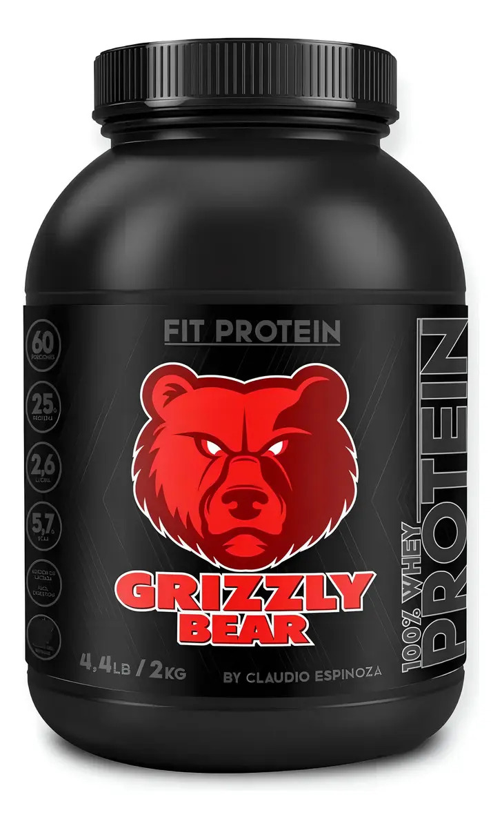 Suplemento en polvo GRIZZLY BEAR Proteína Whey protein de Grizzly Bear sabor durazno con crema x 2kg