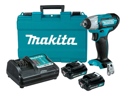 Llave De Impacto Makita Tw140dwae + 2 Baterías Y Cargador