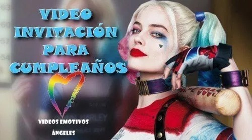 Harley Quinn Invitación Cumple En Video Para Enviar Whatsapp