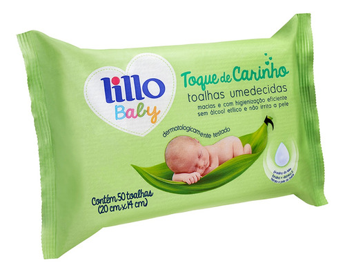 Kit 5 Lenços Umedecidos Toque De Carinho 50 Uni - Lillo