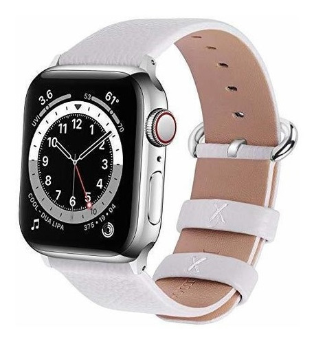 Malla De Cuero Para Apple Watch - Blanca 42mm/44mm/45mm