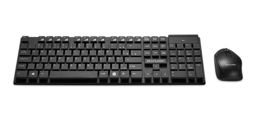 Combo Teclado E Mouse S/ Fio 1200dpi Multilaser 2.4ghz-tc251